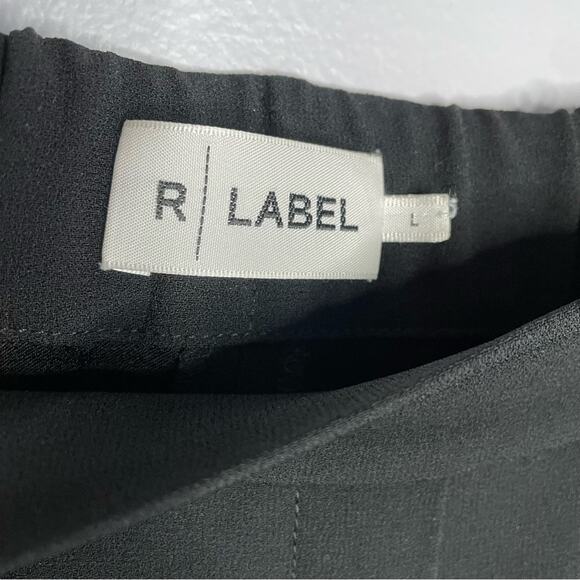 R|Label The Reset Black Elastic Stretch Pants High Rise Pull-on Pockets Large - Picture 7 of 8